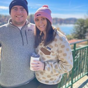 Polkadot Brown and White Synchilla Snapt Fleece Patagonia